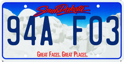 SD license plate 94AF03