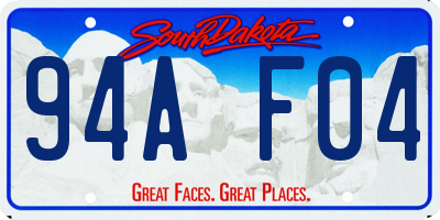 SD license plate 94AF04