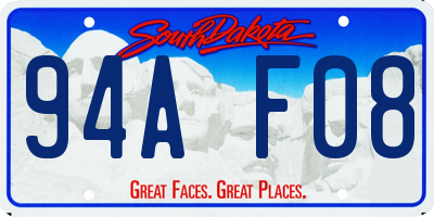 SD license plate 94AF08
