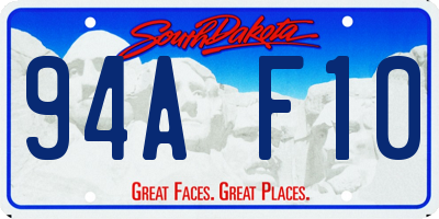 SD license plate 94AF10