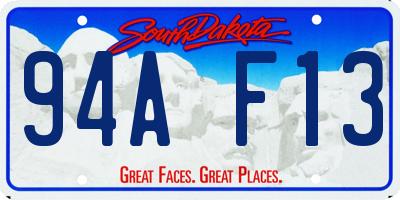 SD license plate 94AF13