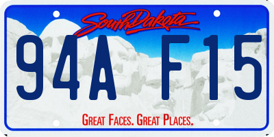 SD license plate 94AF15