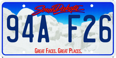 SD license plate 94AF26