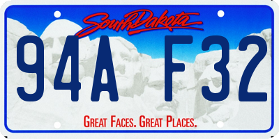 SD license plate 94AF32