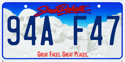 SD license plate 94AF47