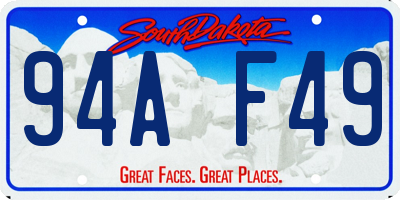 SD license plate 94AF49