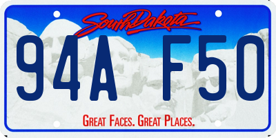 SD license plate 94AF50