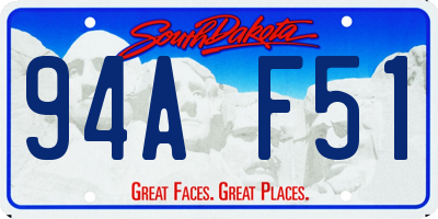 SD license plate 94AF51