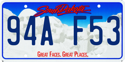 SD license plate 94AF53