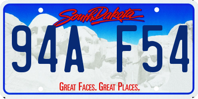SD license plate 94AF54