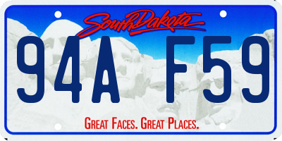 SD license plate 94AF59