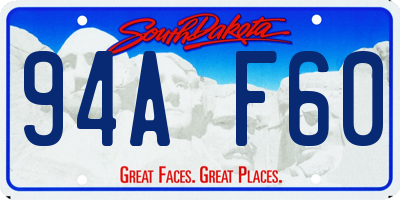 SD license plate 94AF60