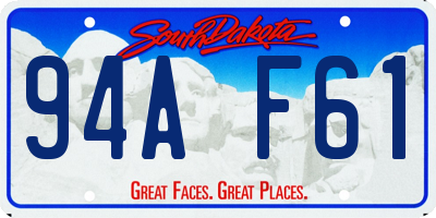 SD license plate 94AF61