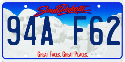 SD license plate 94AF62