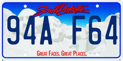 SD license plate 94AF64