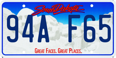 SD license plate 94AF65
