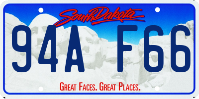 SD license plate 94AF66