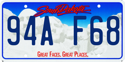 SD license plate 94AF68
