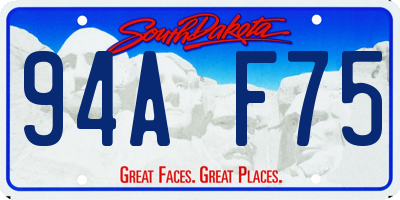 SD license plate 94AF75