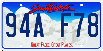 SD license plate 94AF78