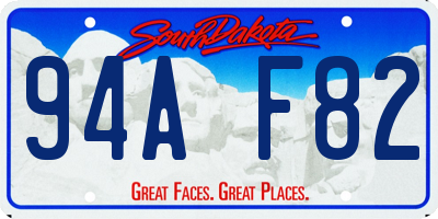SD license plate 94AF82