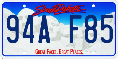 SD license plate 94AF85