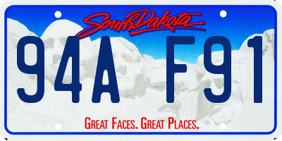 SD license plate 94AF91