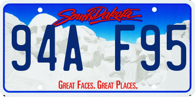 SD license plate 94AF95