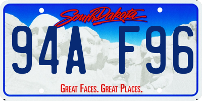 SD license plate 94AF96