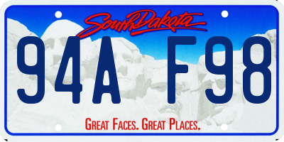 SD license plate 94AF98