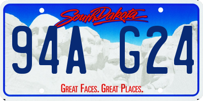 SD license plate 94AG24