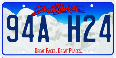 SD license plate 94AH24