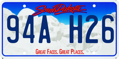 SD license plate 94AH26