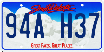 SD license plate 94AH37