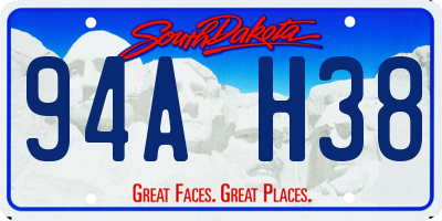 SD license plate 94AH38
