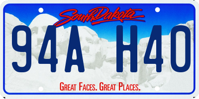 SD license plate 94AH40