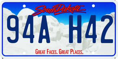 SD license plate 94AH42