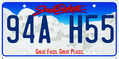 SD license plate 94AH55