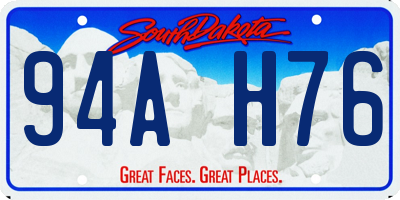 SD license plate 94AH76