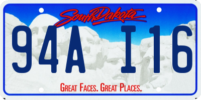 SD license plate 94AI16