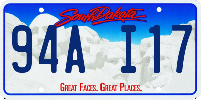 SD license plate 94AI17