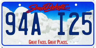 SD license plate 94AI25