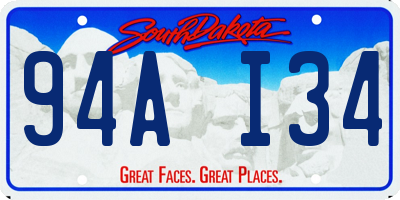 SD license plate 94AI34