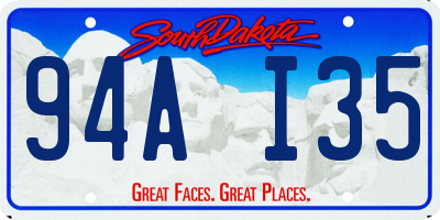 SD license plate 94AI35