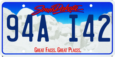 SD license plate 94AI42