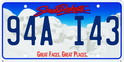 SD license plate 94AI43