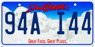 SD license plate 94AI44