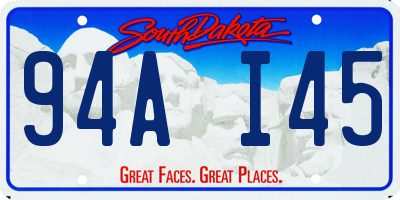 SD license plate 94AI45