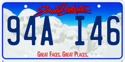 SD license plate 94AI46
