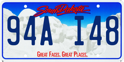 SD license plate 94AI48